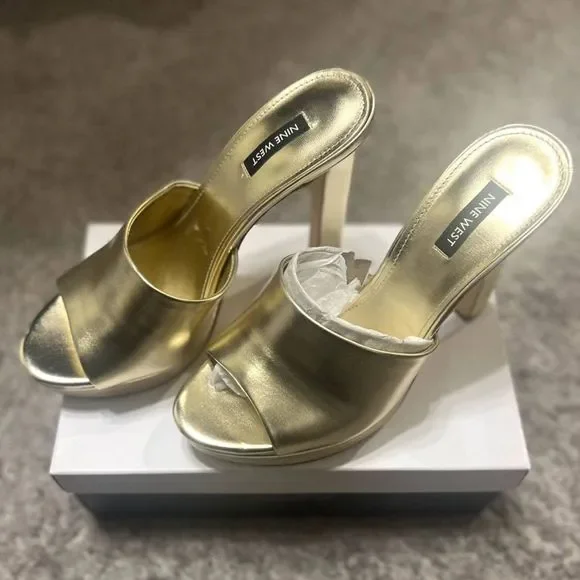 NINE WEST Women's Wilia Platform Slide Sandals SZ 10M: NEW IN BOX - Picture 3 of 9